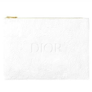 CHRISTIAN DIOR WHITE BEAUTY POUCH.